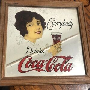 Coca Cola Vintage Art with Red and Brown Accents